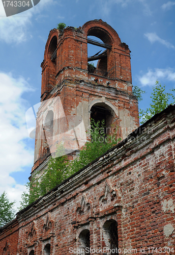 Image of Detail of Half-ruined Russian Orthodox Church
