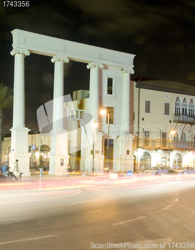 Image of Saraya building columns Old City Jaffa Tel Aviv Israel