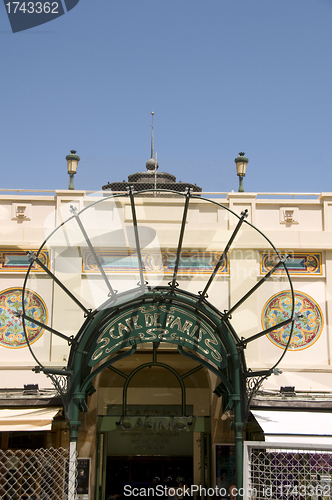 Image of editorial entry to famous Cafe de Paris restaurant casino in Mon
