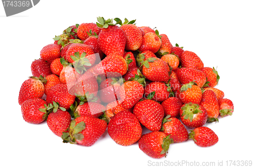 Image of Strawberries fruits isolated on white background