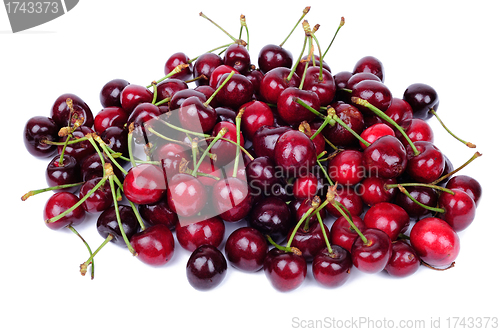 Image of Cherry fruits isolated on white background