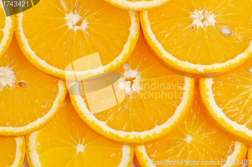 Image of Sliced oranges background