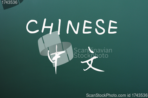 Image of Chinese written on a blackboard background
