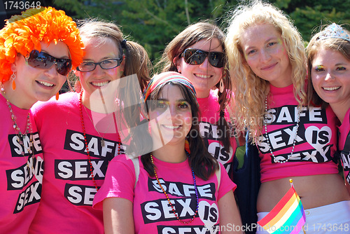 Image of Safe sex tee shirts.
