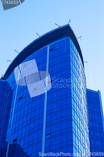 Image of Skyscraper against a cloudless sky