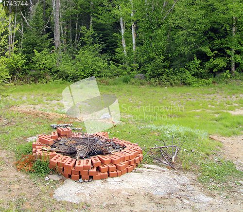 Image of outside fireplace