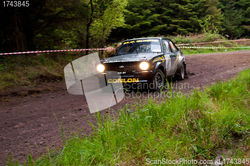 Image of M. Conlon driving Ford Escort