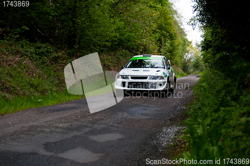 Image of J. Laverty driving Mitsubishi Evo