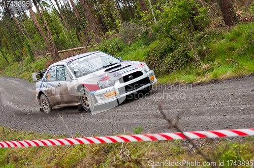 Image of K. Barrett driving Subaru Impreza