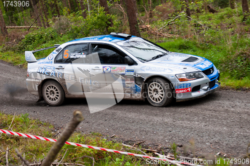 Image of V. Mcaree driving Mitsubishi Evo