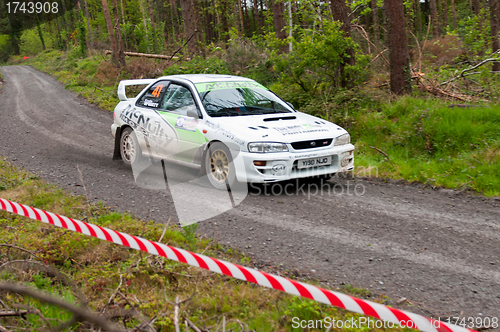 Image of E. Mcnulty driving Subaru Impreza