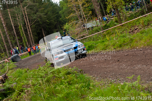 Image of V. Mcaree driving Mitsubishi Evo