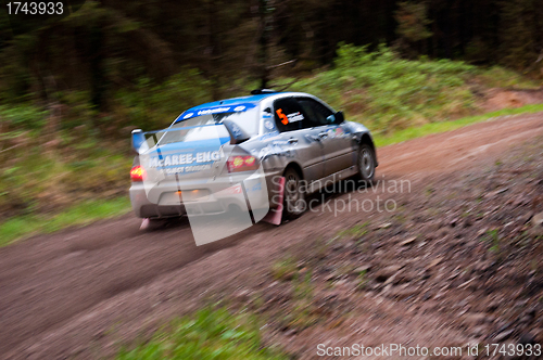 Image of V. Mcaree driving Mitsubishi Evo