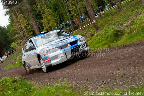Image of V. Mcaree driving Mitsubishi Evo