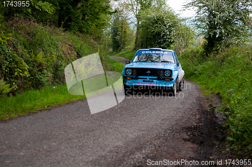 Image of J. Coleman driving Ford Escort
