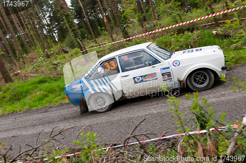 Image of S. Benskin driving Ford Escort