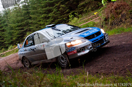 Image of V. Mcaree driving Mitsubishi Evo