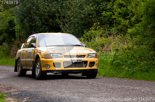 Image of M. O' Connor driving Mitsubishi Evo