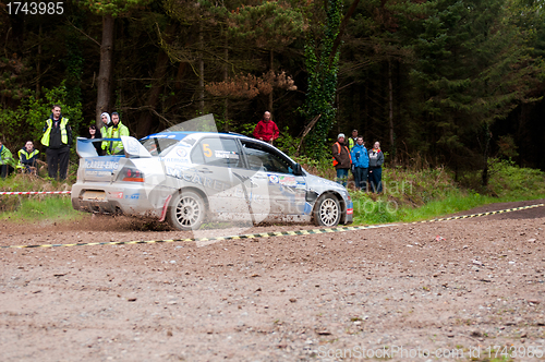 Image of V. Mcaree driving Mitsubishi Evo