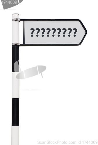 Image of Question mark signpost