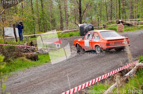 Image of J. Kenneally driving Ford Escort