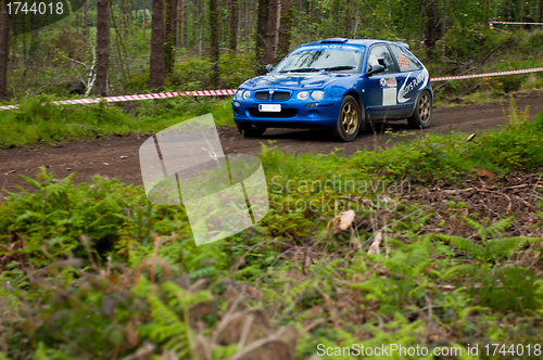 Image of M. Brady driving Rover MG