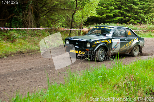 Image of M. Conlon driving Ford Escort