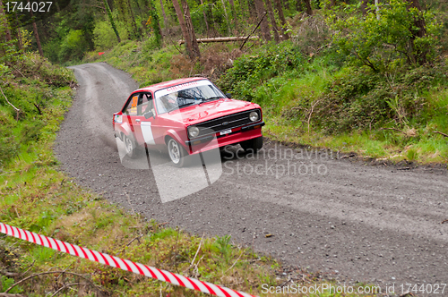 Image of J. Cullinane driving Ford Escort