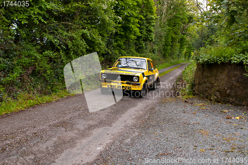 Image of J. Deane driving Ford Escort