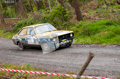 Image of M. Nevin driving Ford Escort