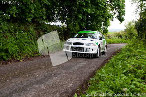 Image of J. Laverty driving Mitsubishi Evo