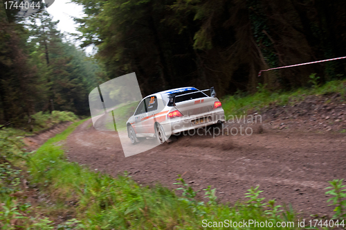 Image of G. Lucey driving Mitsubishi Evo