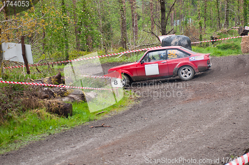 Image of J. Cullinane driving Ford Escort