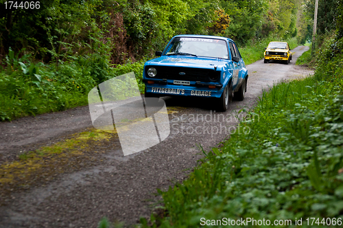 Image of P. Fitzgerald driving Ford Escort