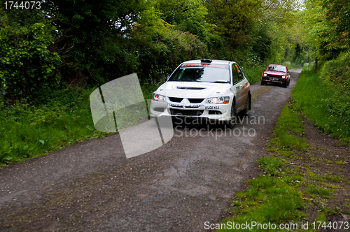 Image of G. Lucey driving Mitsubishi Evo