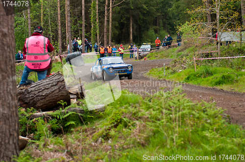 Image of M. Sheahan driving Ford Escort