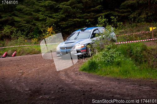 Image of V. Mcaree driving Mitsubishi Evo