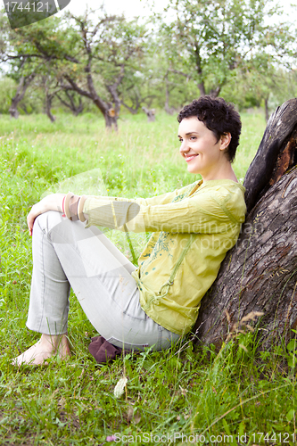 Image of female in the garden