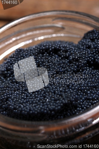 Image of glass with caviar 