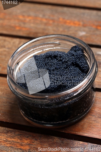 Image of glass with caviar 