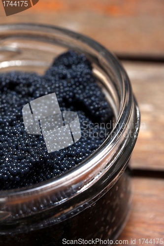 Image of glass with caviar 