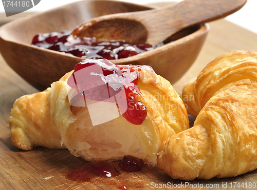 Image of Fresh  Croissants With Jam