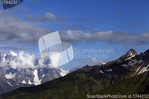 Image of High mountains in summer