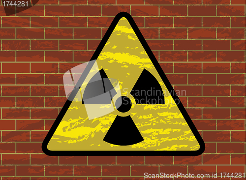 Image of radioactivity trefoil sign