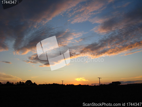 Image of The landscape with heaven and sunset