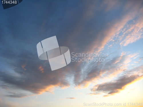 Image of Evening landscape with clouds