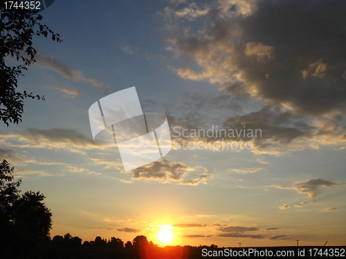 Image of The landscape with heaven and sunset