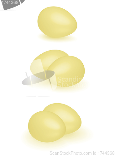 Image of golden Easter eggs
