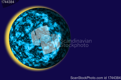 Image of Unknown planet on a dark blue background