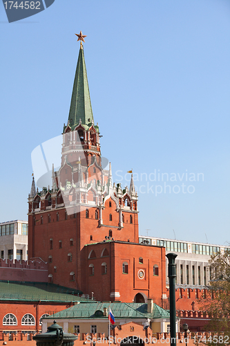 Image of Troitskaya tower. Russia, Moscow, Kremlin.